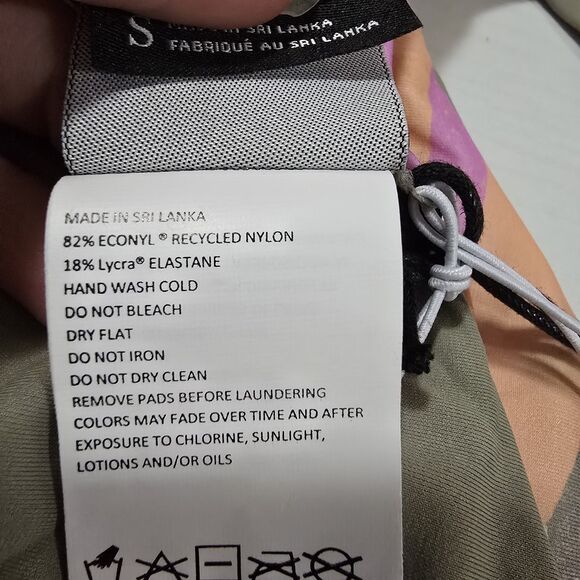 NWT PrAna Women's Size Small Bikini Top Willow Falls/ Reversible Quick Drying - Picture 6 of 9